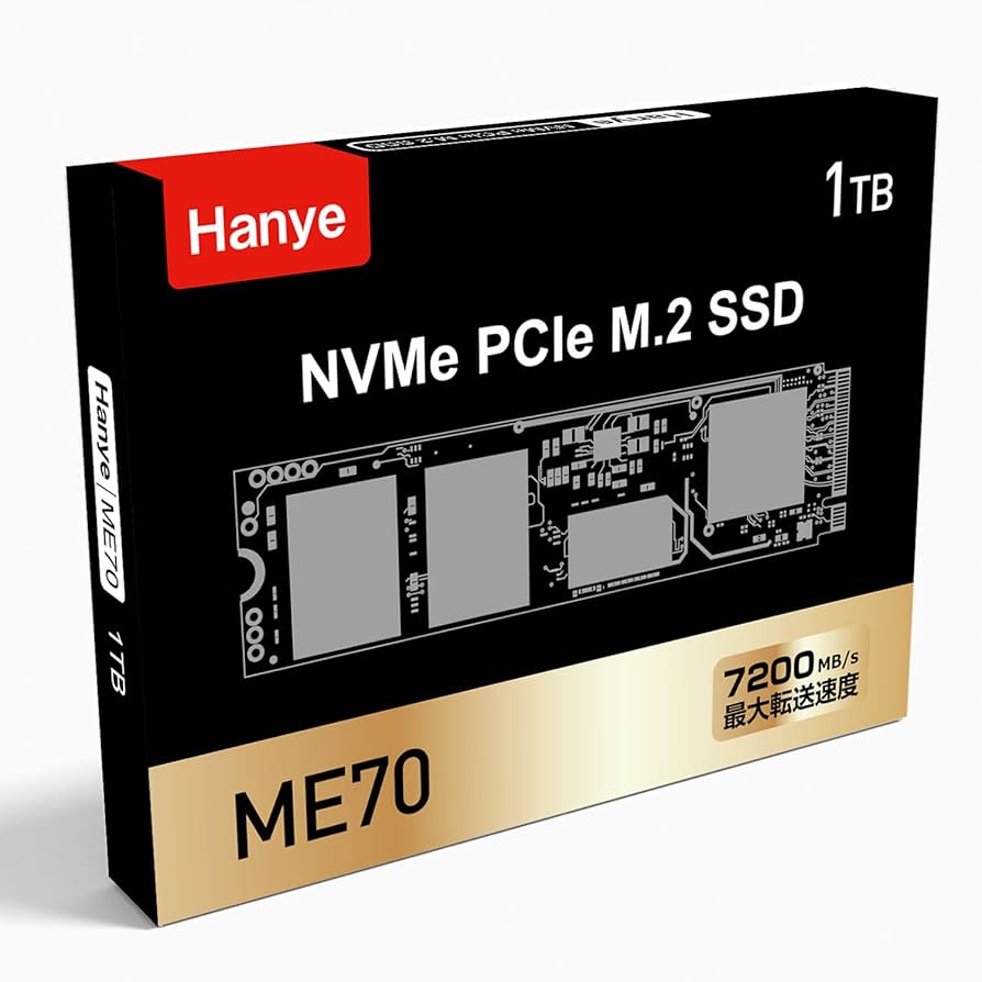 Amazon | Hanye SSD 1TB PCIe Gen4x4 M.2 NVMe 2280 DRAM R
